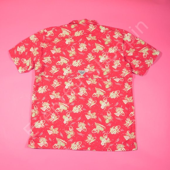 Columbia PFG Trollers Best Short Sleeve Shirt in Red Spark Lite Me Up Size M - Picture 3 of 7